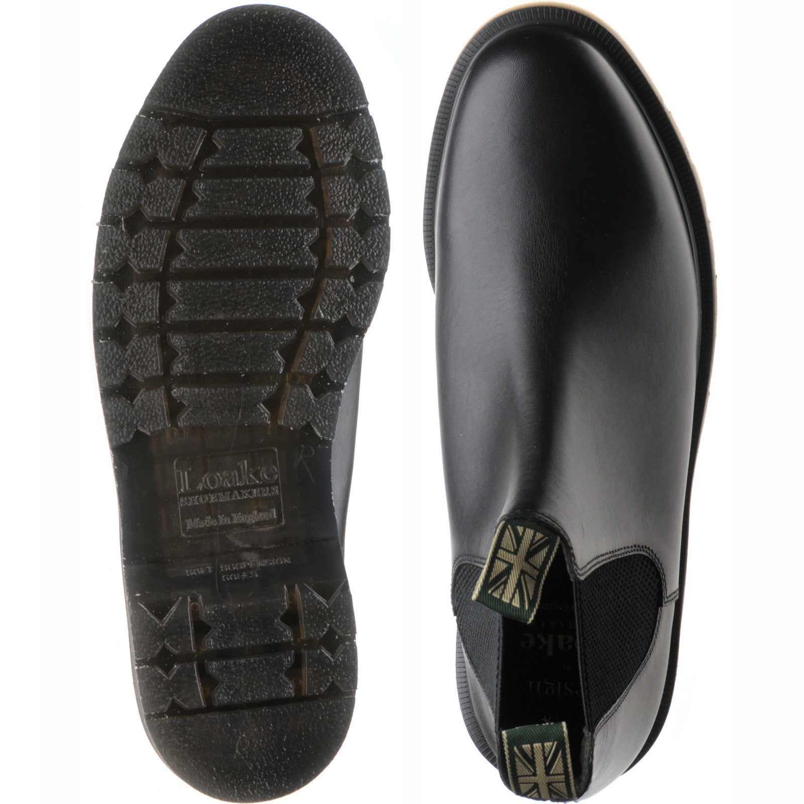 Product image for Loake McCauley mens rubber-soled Chelsea boots in black calf (second)