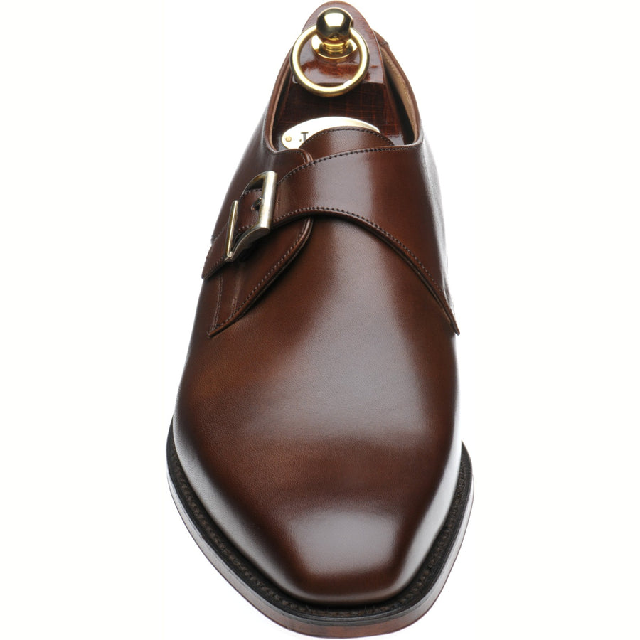 Product image for Loake Medway mens monk shoes in dark brown calf (second)