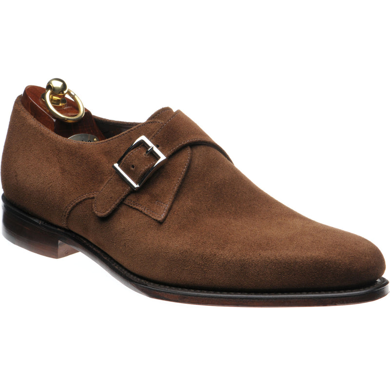 Product image for Loake Medway mens monk shoes in polo suede