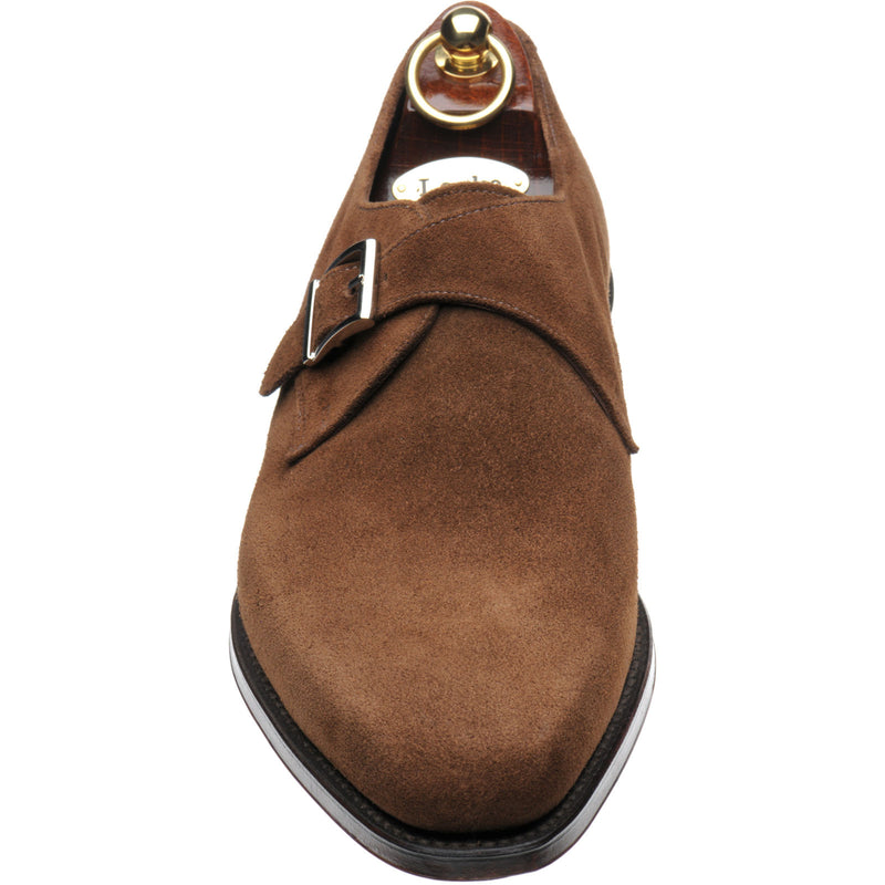 Product image for Loake Medway mens monk shoes in polo suede