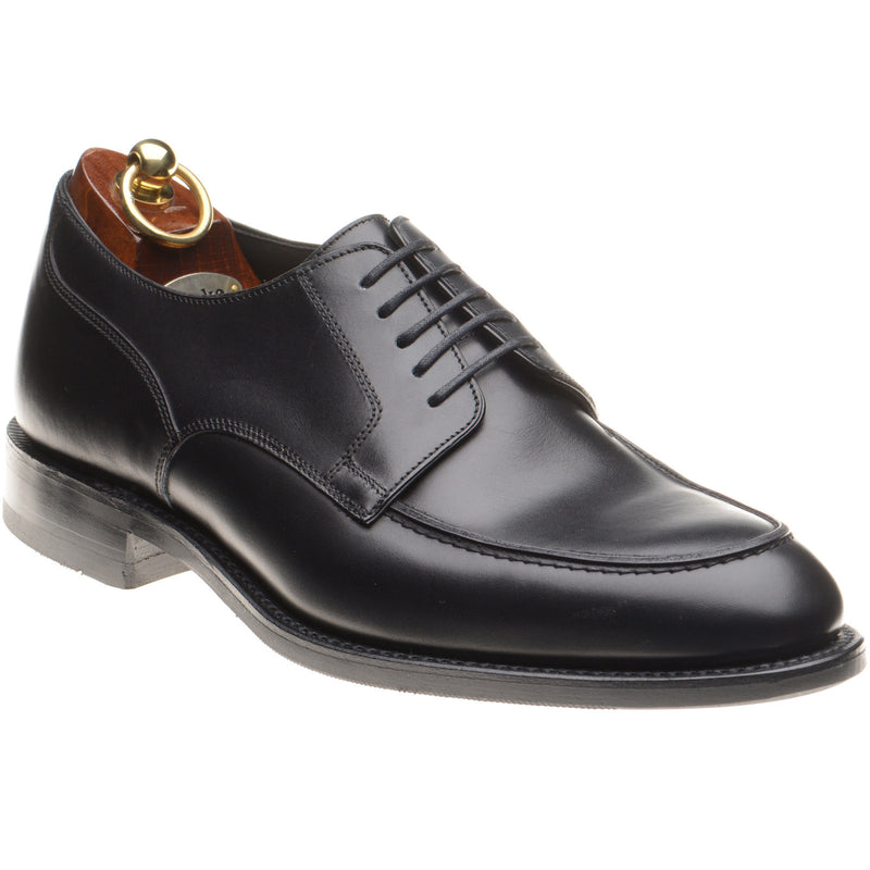 Product image for Loake Micklegate mens rubber-soled Derby shoes in black calf