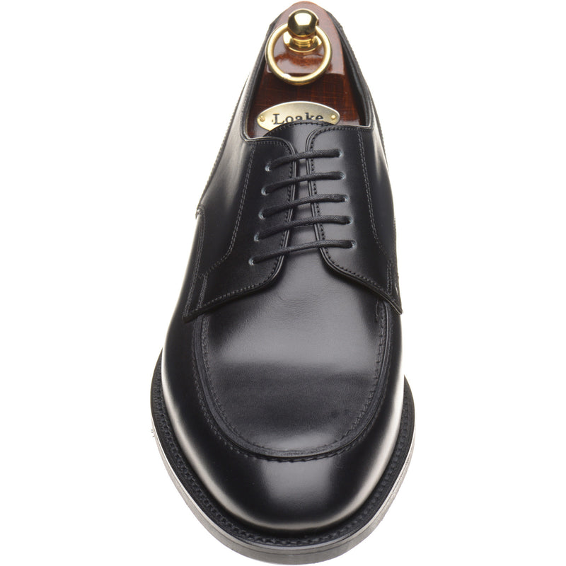 Product image for Loake Micklegate mens rubber-soled Derby shoes in black calf