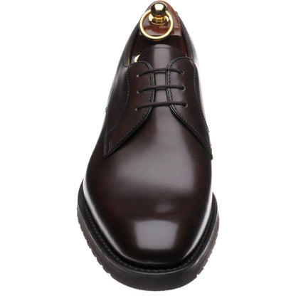Product image for Loake Orson mens rubber-soled Derby shoes in dark brown calf (second)