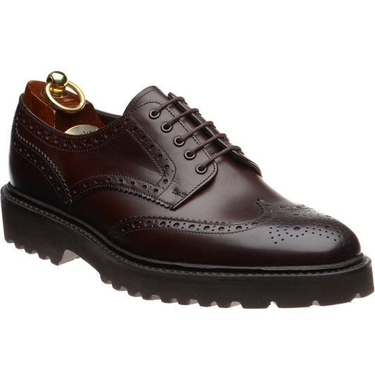 Product image for Loake Perseus mens rubber-soled brogues in dark brown calf (second)