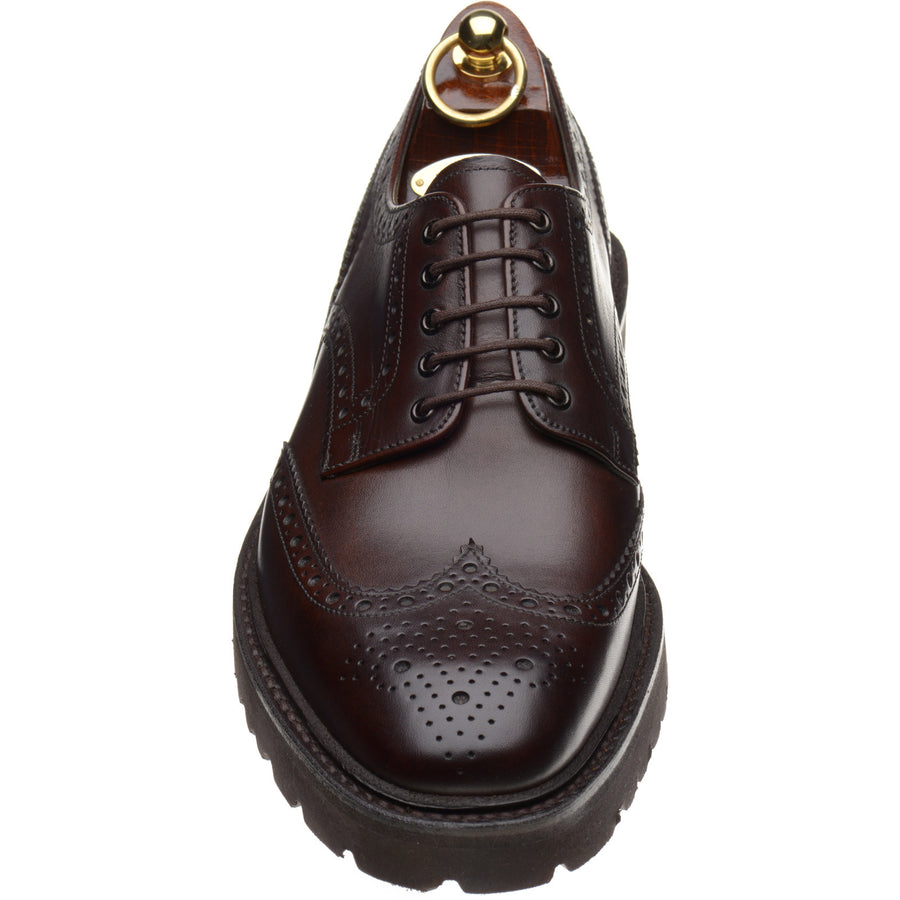 Product image for Loake Perseus mens rubber-soled brogues in dark brown calf (second)