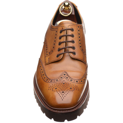 Product image for Loake Perseus mens rubber-soled brogues in tan calf (second)