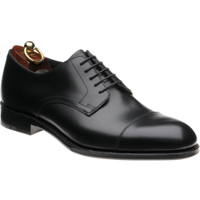 Product image for Loake Petergate mens Derby shoes in carbon black calf (second)