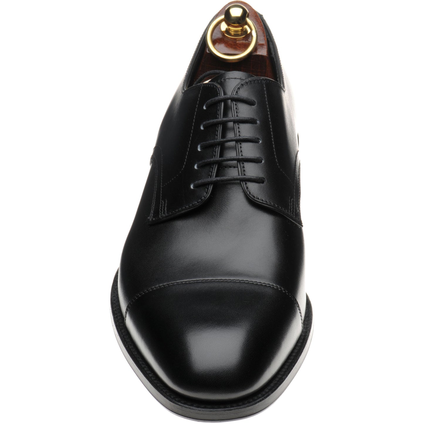 Product image for Loake Petergate mens Derby shoes in carbon black calf (second)