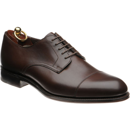 Product image for Loake Petergate mens Derby shoes in scorched walnut calf (second)