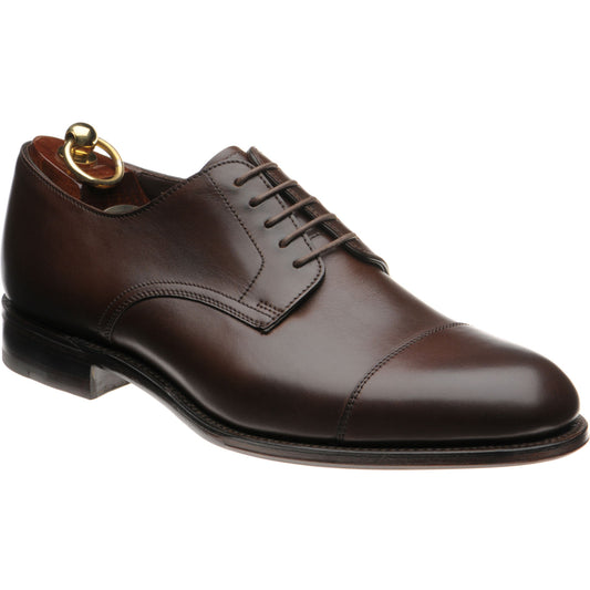 Product image for Loake Petergate mens Derby shoes in scorched walnut calf (second)
