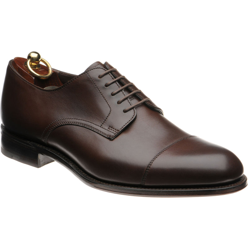 Product image for Loake Petergate mens Derby shoes in scorched walnut calf (second)