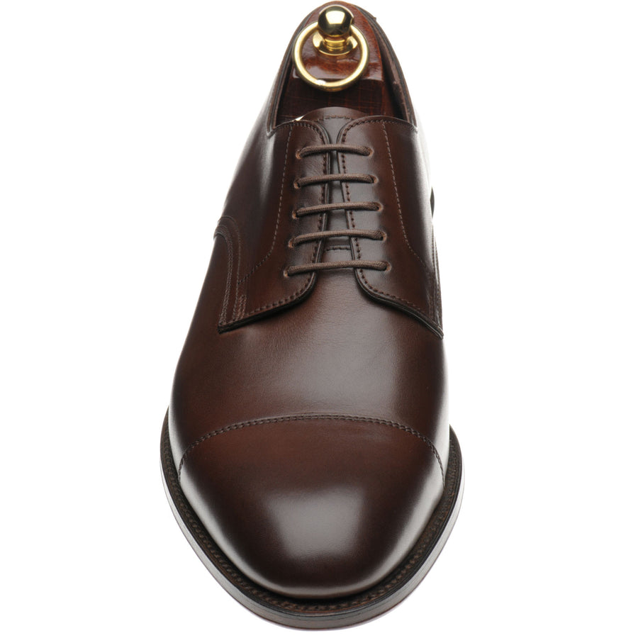 Product image for Loake Petergate mens Derby shoes in scorched walnut calf (second)