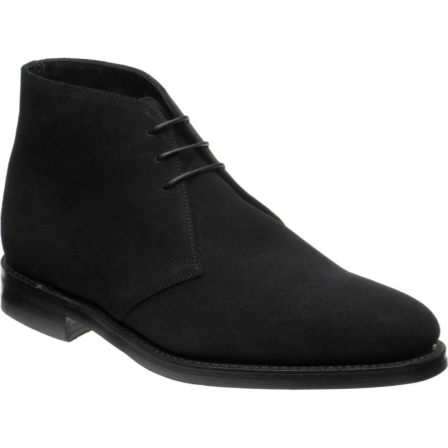 Product image for Loake Pimlico mens rubber-soled Chukka boots in black suede