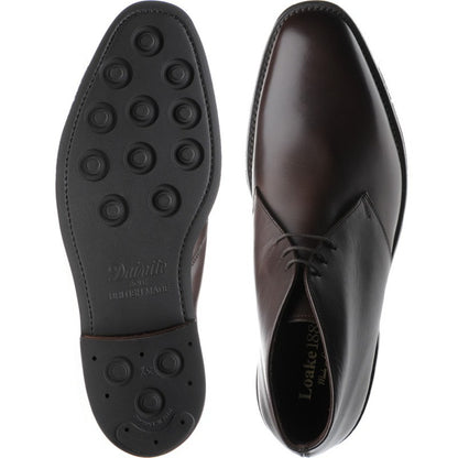 Product image for Loake Pimlico mens rubber-soled Chukka boots in dark brown calf (second)