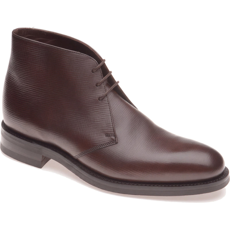Product image for Loake Pimlico mens rubber-soled Chukka boots in dark brown grain (second)