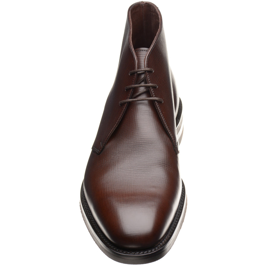 Product image for Loake Pimlico mens rubber-soled Chukka boots in dark brown hatch grain (second)