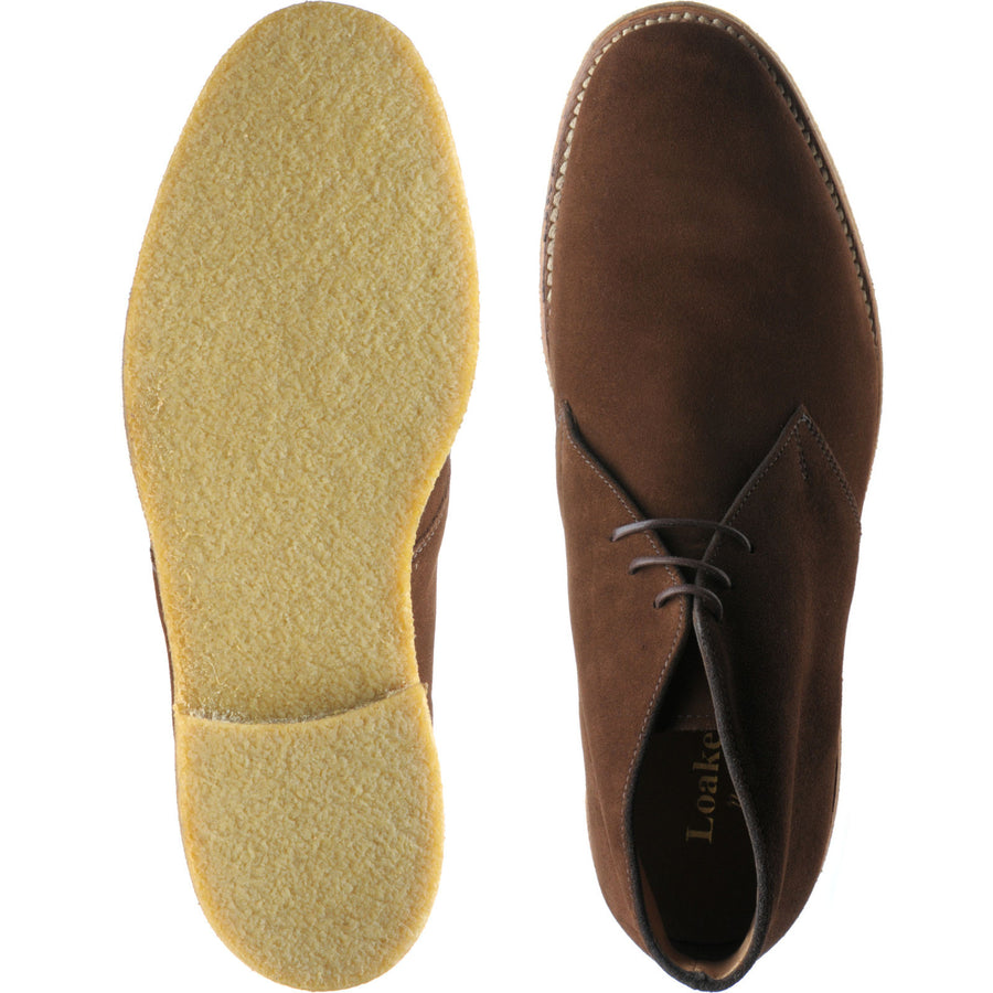 Product image for Loake Rivington mens Chukka boots in brown suede