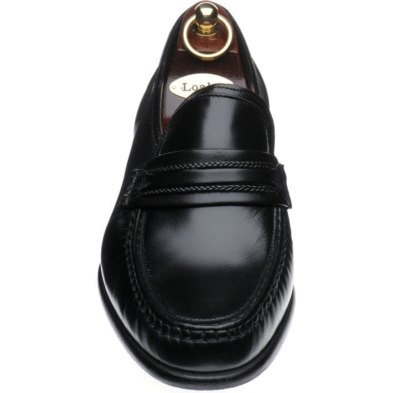 Product image for Loake Rome mens hybrid-soled loafers in black calf (second)