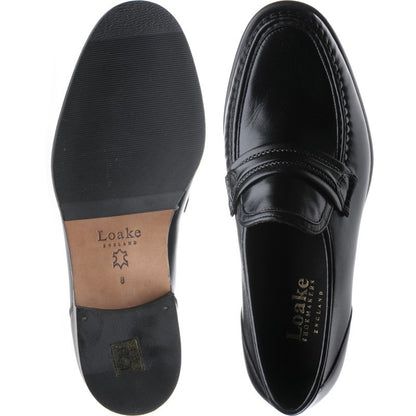 Product image for Loake Rome mens hybrid-soled loafers in black calf (second)