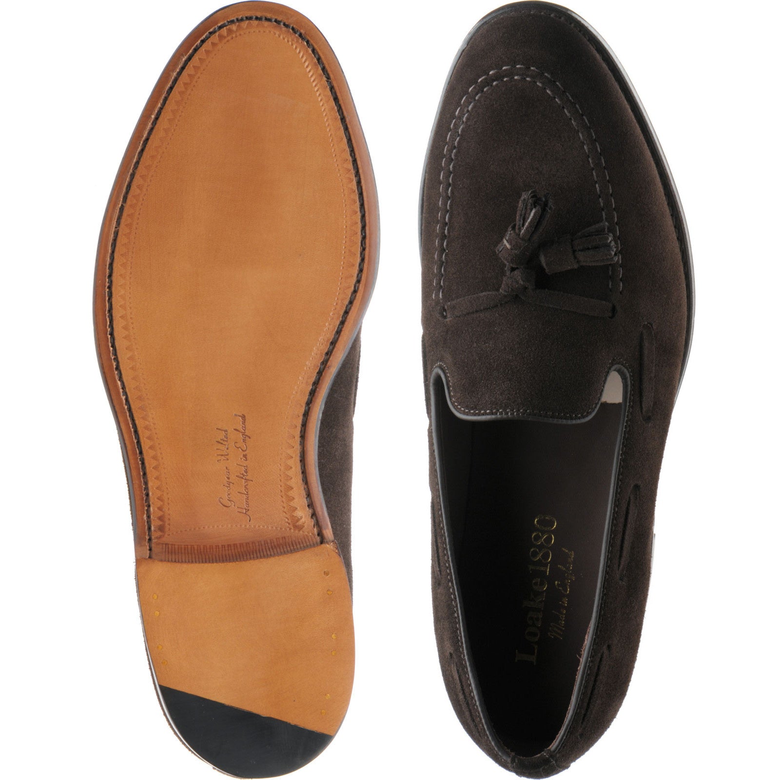 Product image for Loake Russell in choc brown suede