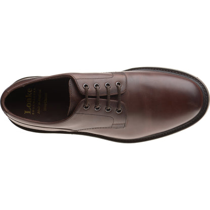 Product image for Loake Ryde mens rubber-soled Derby shoes in dark brown waxy (second)