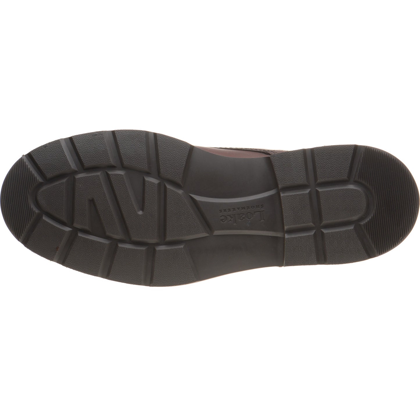Product image for Loake Ryde mens rubber-soled Derby shoes in dark brown waxy (second)