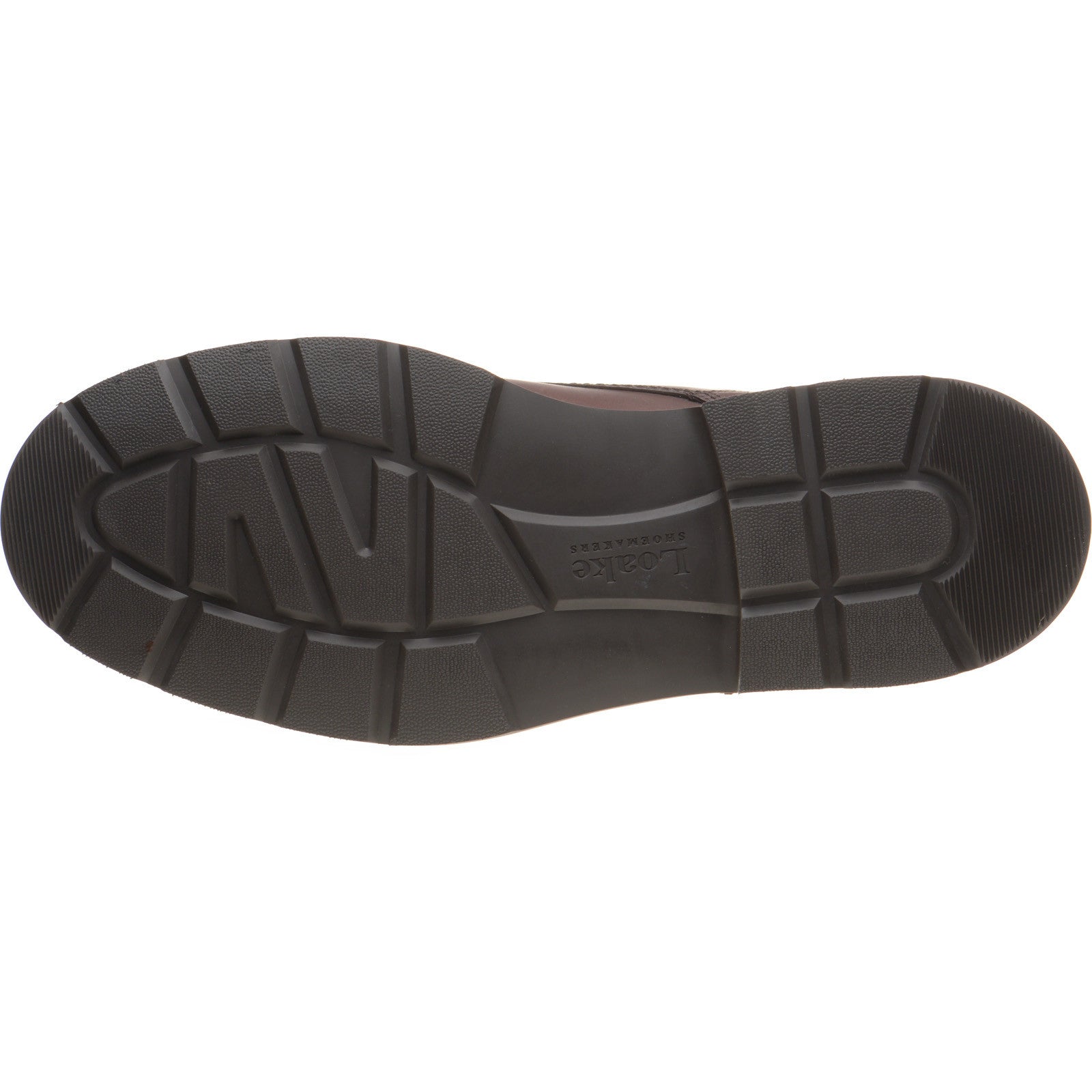 Product image for Loake Ryde mens rubber-soled Derby shoes in dark brown waxy (second)