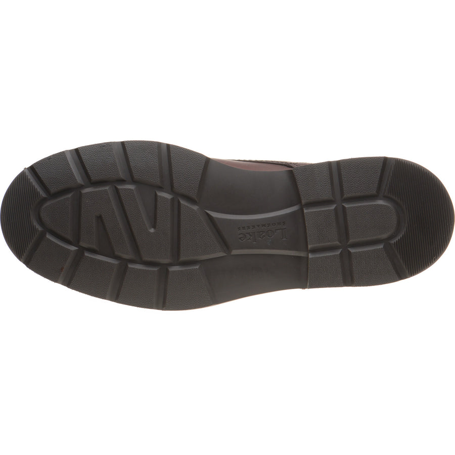 Product image for Loake Ryde mens rubber-soled Derby shoes in dark brown waxy (second)