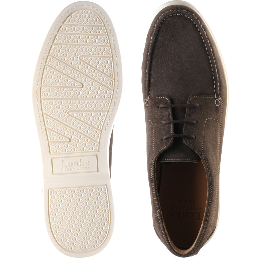 Product image for Loake Sardinia mens rubber-soled deck shoes in anthracite grey suede (second)