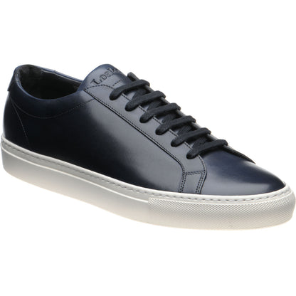Product image for Loake Sprint mens rubber-soled trainers in navy calf (second)
