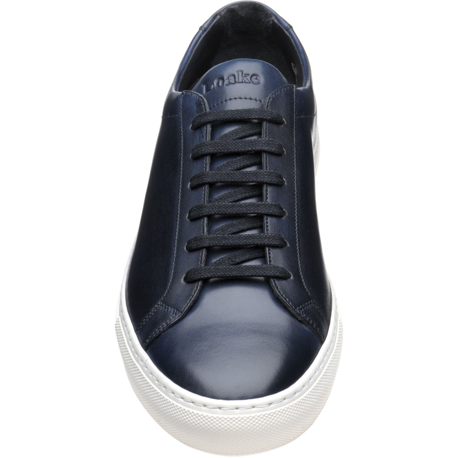 Product image for Loake Sprint mens rubber-soled trainers in navy calf (second)