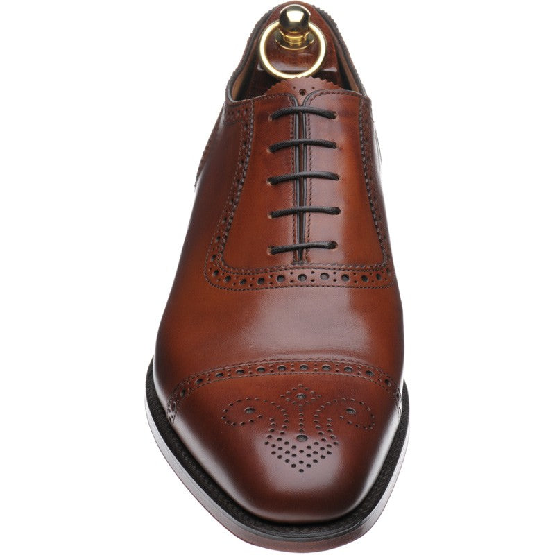 Product image for Loake Strand mens semi-brogues in mahogany calf (second)