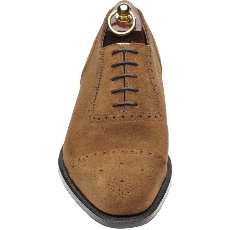 Product image for Loake Strand mens semi-brogues in tabacco suede