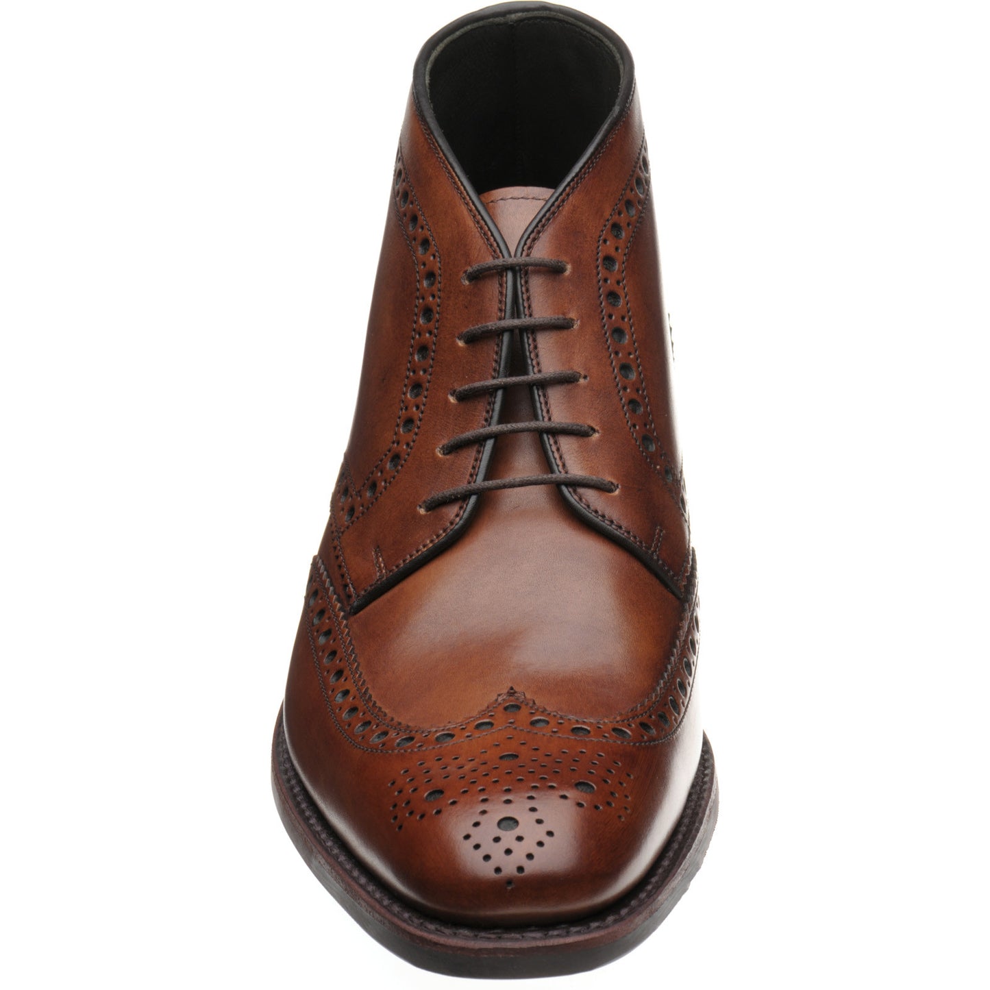 Product image for Loake Sywell mens rubber-soled brogue boots in cedar calf (second)