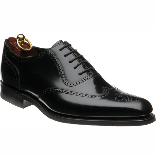 Product image for Loake Tay mens rubber-soled brogues in black polished