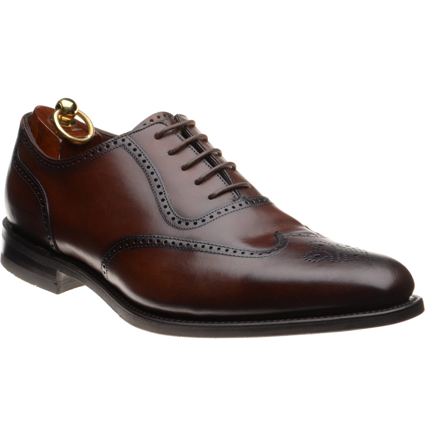 Product image for Loake Tay mens rubber-soled brogues in dark brown calf (second)