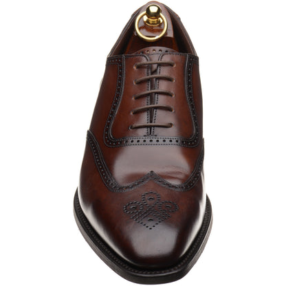 Product image for Loake Tay mens rubber-soled brogues in dark brown calf (second)