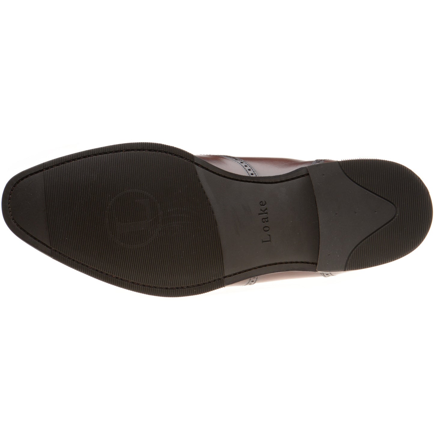 Product image for Loake Tay mens rubber-soled brogues in dark brown calf (second)