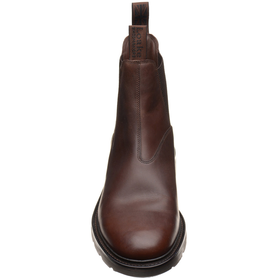 Product image for Loake Tintagel mens rubber-soled Chelsea boots in dark brown waxy (second)