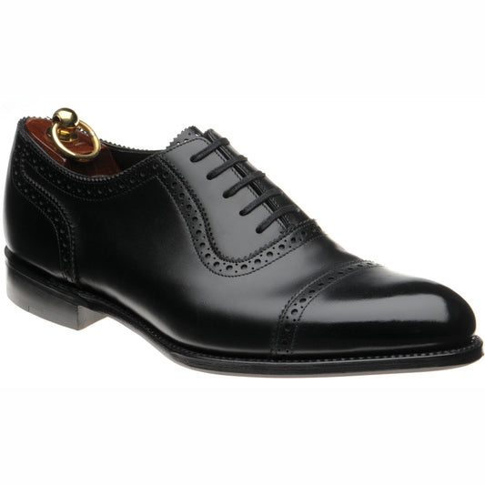 Product image for Loake Trinity mens semi-brogues in black calf (second)