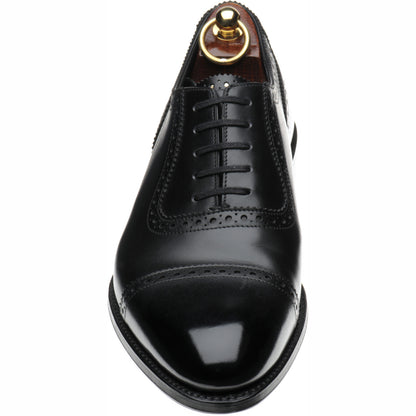 Product image for Loake Trinity mens semi-brogues in black calf (second)