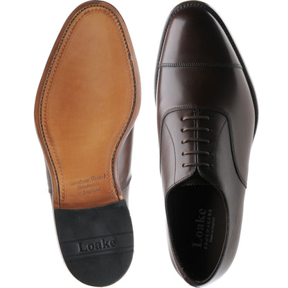 Product image for Loake Wadham mens Oxfords in dark brown calf (second)
