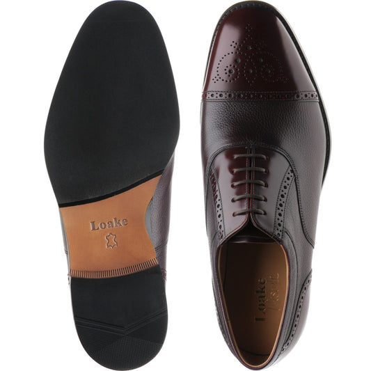 Product image for Loake Woodstock in burgundy calf and polished