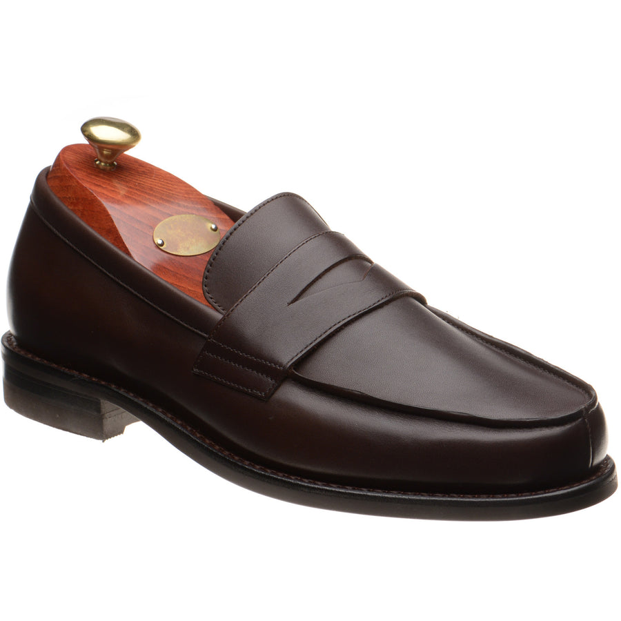 Product image for Paraboot Adonis H mens rubber-soled loafers in lisse cafe