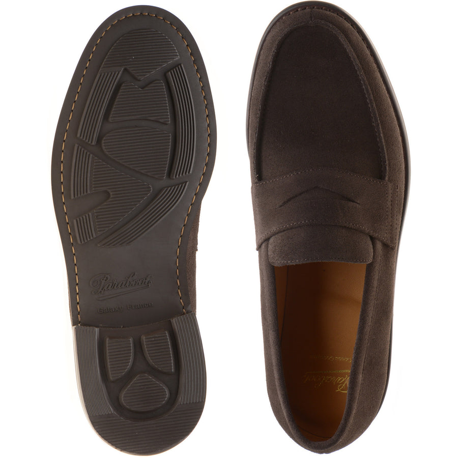 Product image for Paraboot Adonis H mens rubber-soled loafers in velours congo
