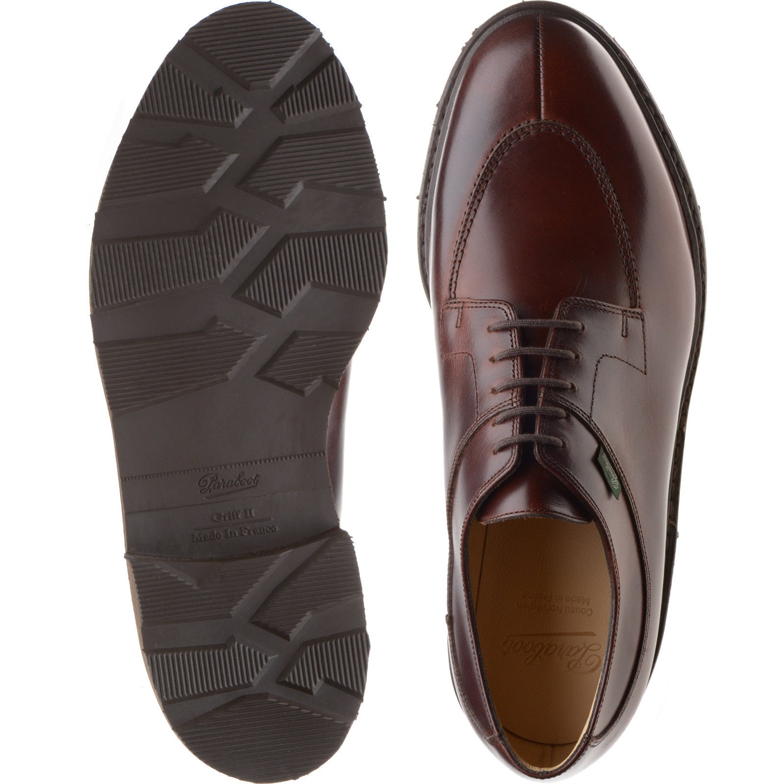 靴 Paraboot AVIGNON Paraboot Avignon mens rubber-soled Derby shoes in lisse ecorse