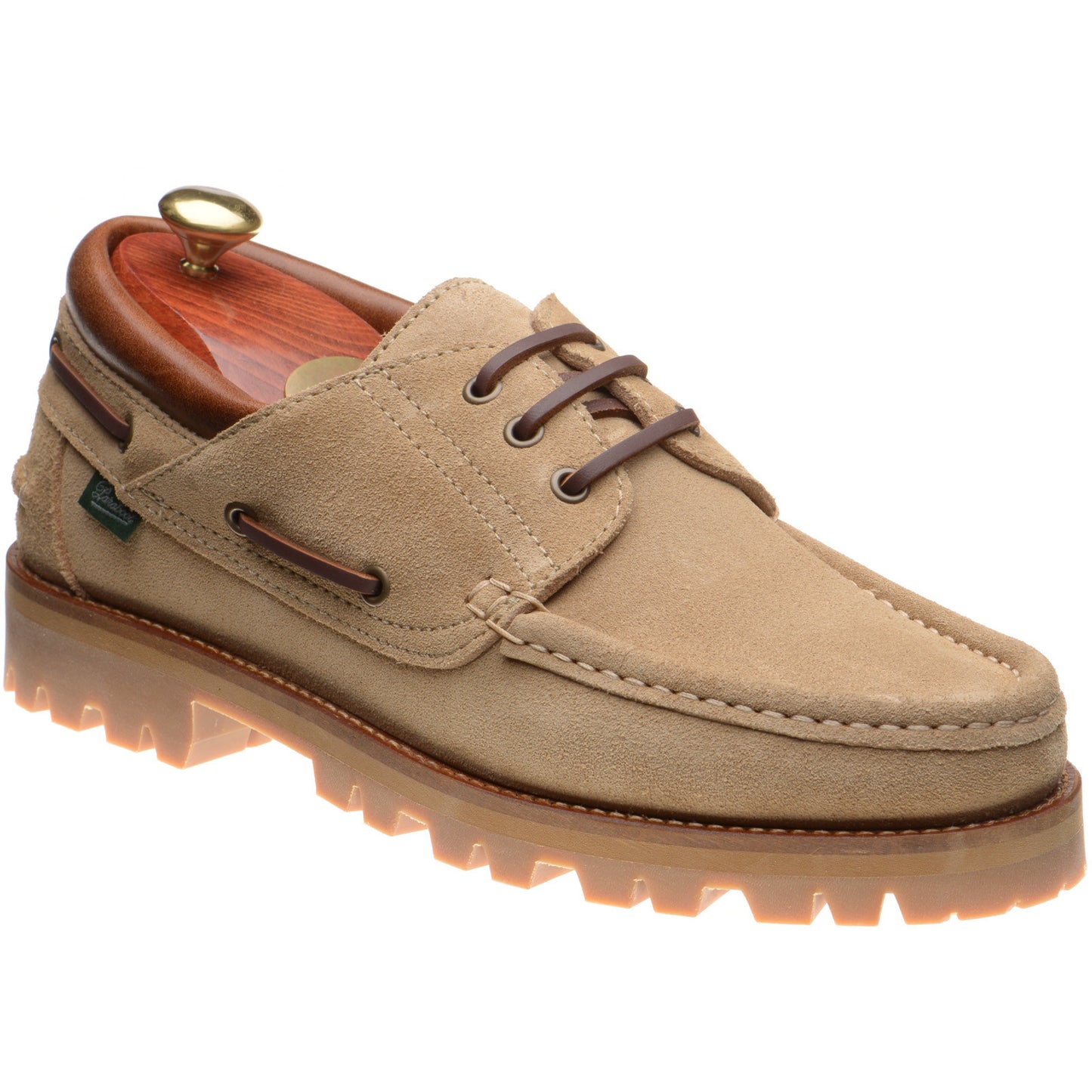 Product image for Paraboot Briac mens rubber-soled Derby shoes in velours beige