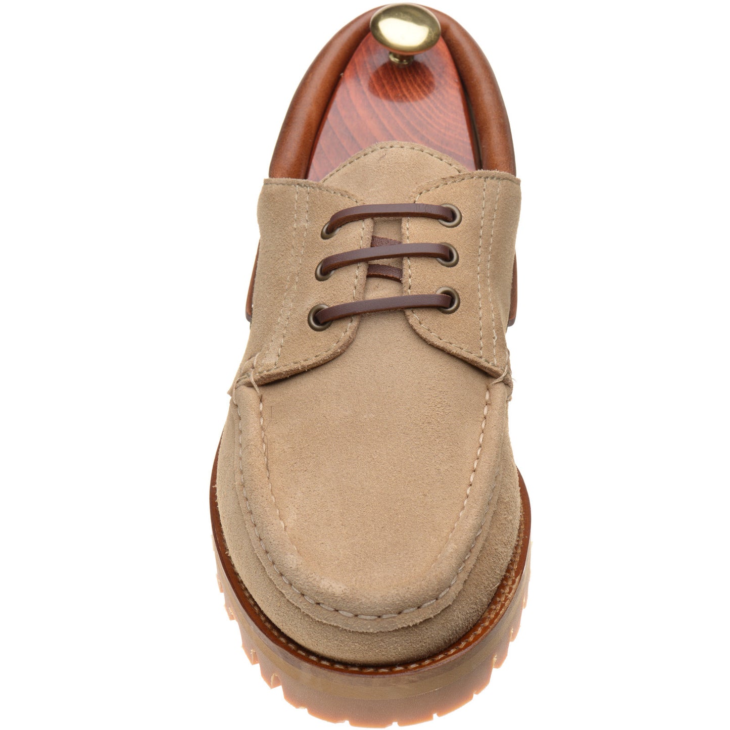 Product image for Paraboot Briac mens rubber-soled Derby shoes in velours beige