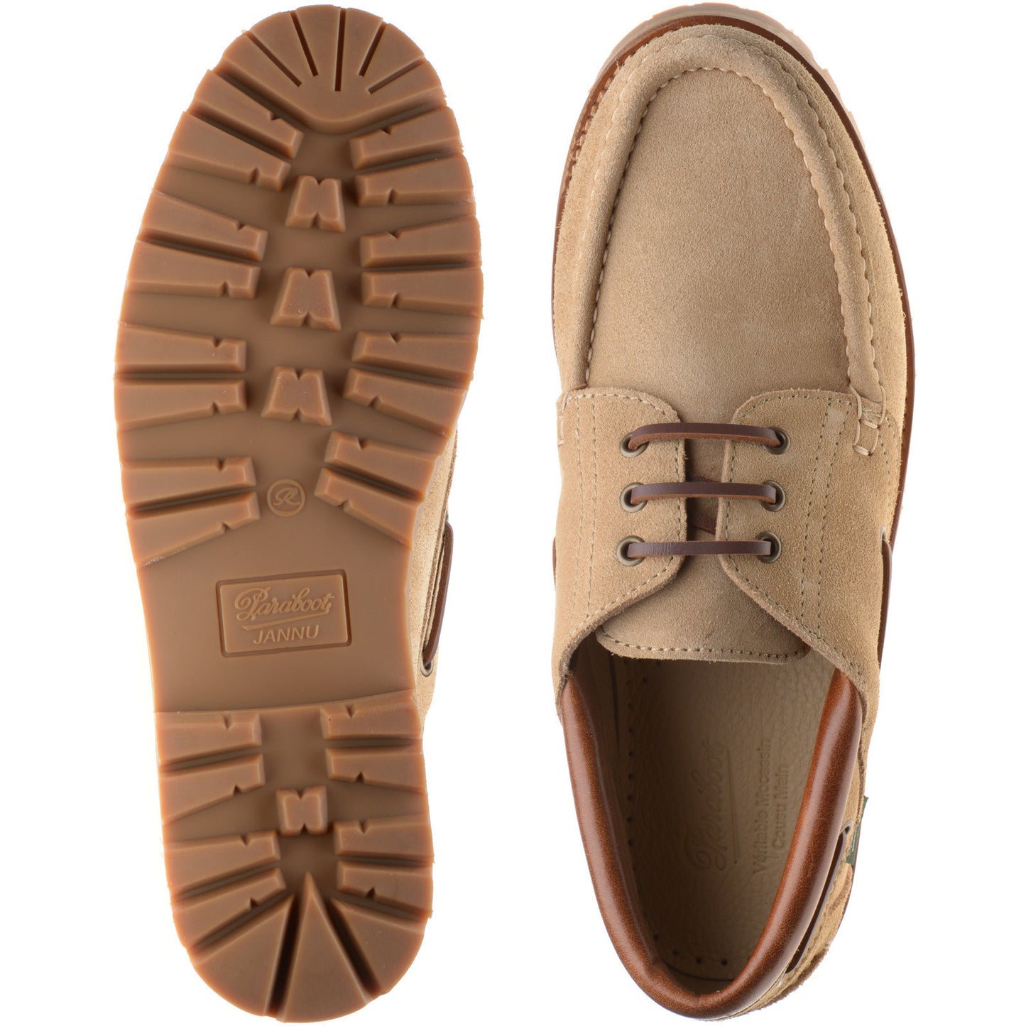 Product image for Paraboot Briac mens rubber-soled Derby shoes in velours beige