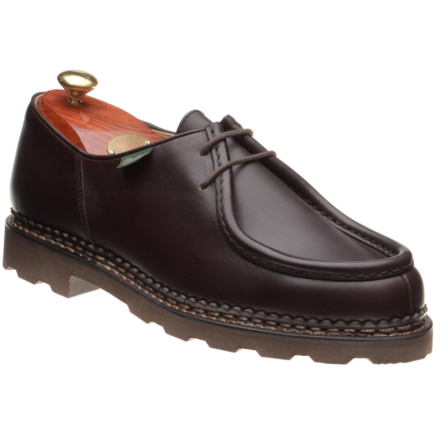 Product image for Paraboot Michael mens rubber-soled Derby shoes in lisse cafe
